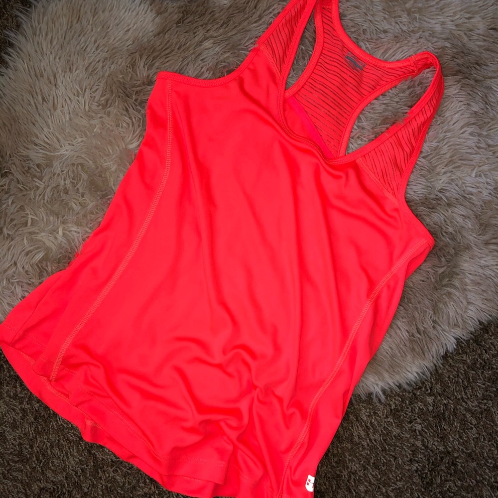 Neon Coral Workout Tank Top by Hind